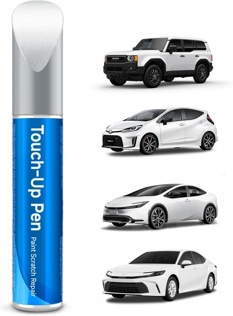 RSACET 040 Super White/Ice Cap Touch Up Paint Compatible with Toyota Exact Match Touch Up Paint Car Scratch Repair - Image 1